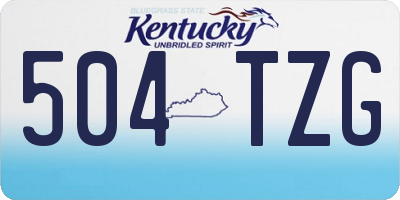 KY license plate 504TZG