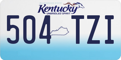 KY license plate 504TZI