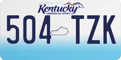 KY license plate 504TZK