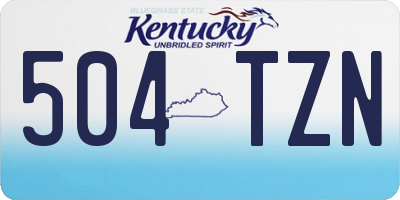 KY license plate 504TZN
