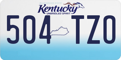 KY license plate 504TZO