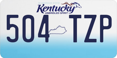 KY license plate 504TZP