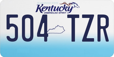 KY license plate 504TZR