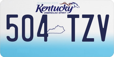 KY license plate 504TZV
