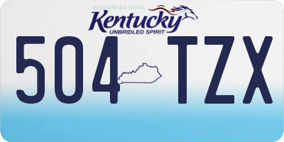 KY license plate 504TZX