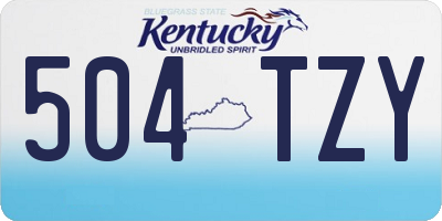 KY license plate 504TZY