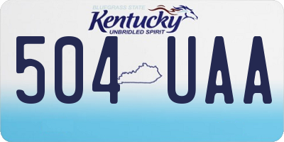 KY license plate 504UAA