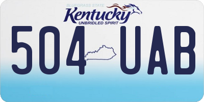 KY license plate 504UAB