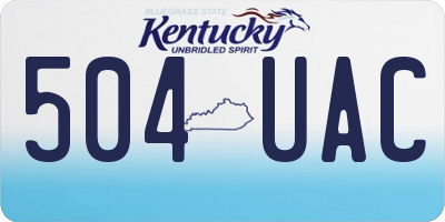 KY license plate 504UAC