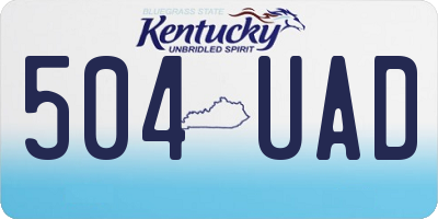 KY license plate 504UAD