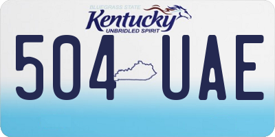 KY license plate 504UAE