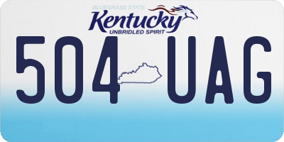KY license plate 504UAG