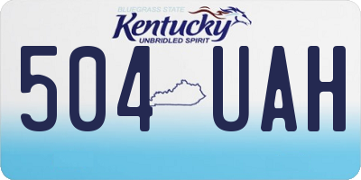 KY license plate 504UAH