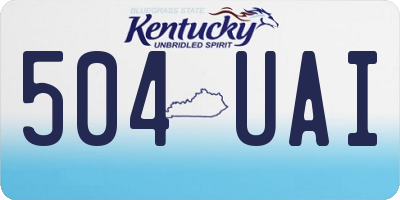 KY license plate 504UAI