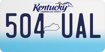 KY license plate 504UAL
