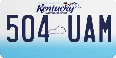 KY license plate 504UAM