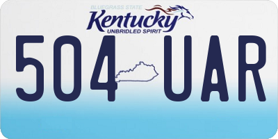 KY license plate 504UAR