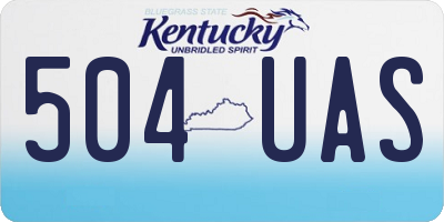 KY license plate 504UAS