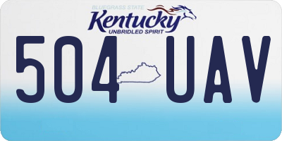 KY license plate 504UAV