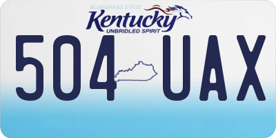 KY license plate 504UAX
