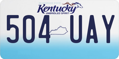 KY license plate 504UAY