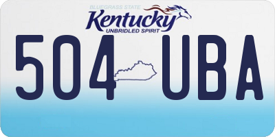 KY license plate 504UBA