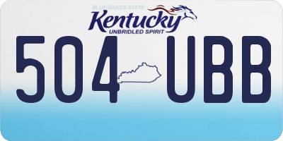 KY license plate 504UBB