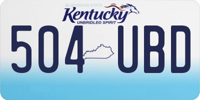 KY license plate 504UBD