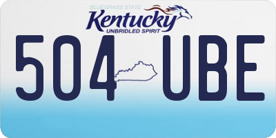 KY license plate 504UBE