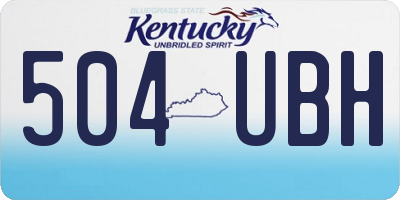 KY license plate 504UBH