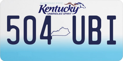 KY license plate 504UBI