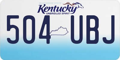 KY license plate 504UBJ