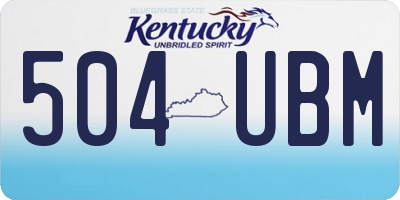 KY license plate 504UBM