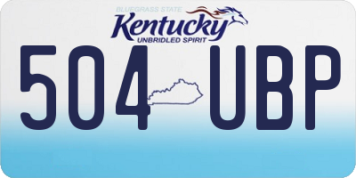 KY license plate 504UBP