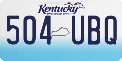 KY license plate 504UBQ