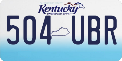 KY license plate 504UBR