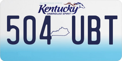 KY license plate 504UBT