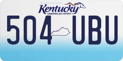 KY license plate 504UBU