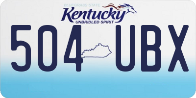 KY license plate 504UBX