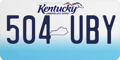 KY license plate 504UBY