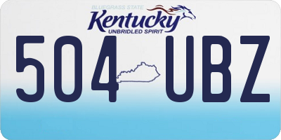KY license plate 504UBZ