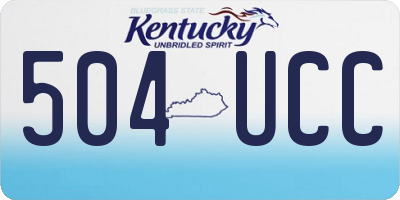 KY license plate 504UCC