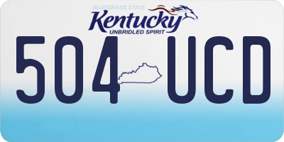 KY license plate 504UCD