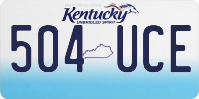 KY license plate 504UCE