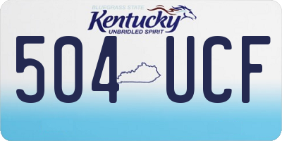 KY license plate 504UCF