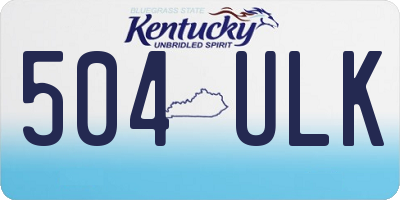 KY license plate 504ULK