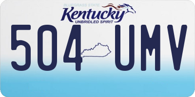 KY license plate 504UMV