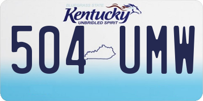 KY license plate 504UMW
