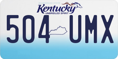 KY license plate 504UMX