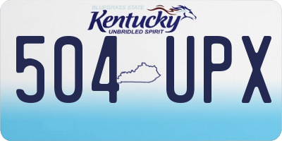 KY license plate 504UPX